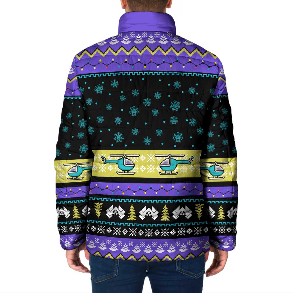 Christmas Party 1988 Nakatomi Plaza Padded Jacket Xmas Holiday Patterns - Wonder Print Shop