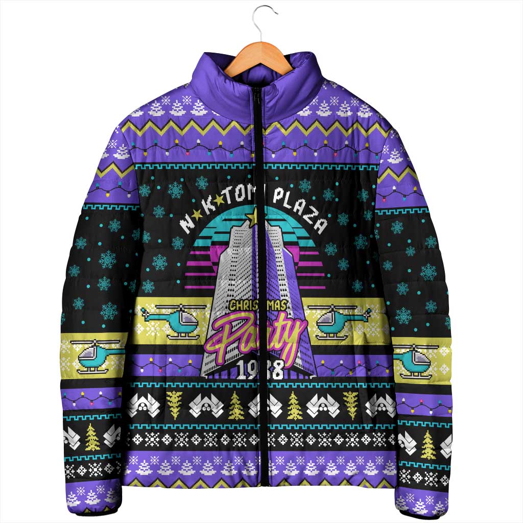 Christmas Party 1988 Nakatomi Plaza Padded Jacket Xmas Holiday Patterns - Wonder Print Shop