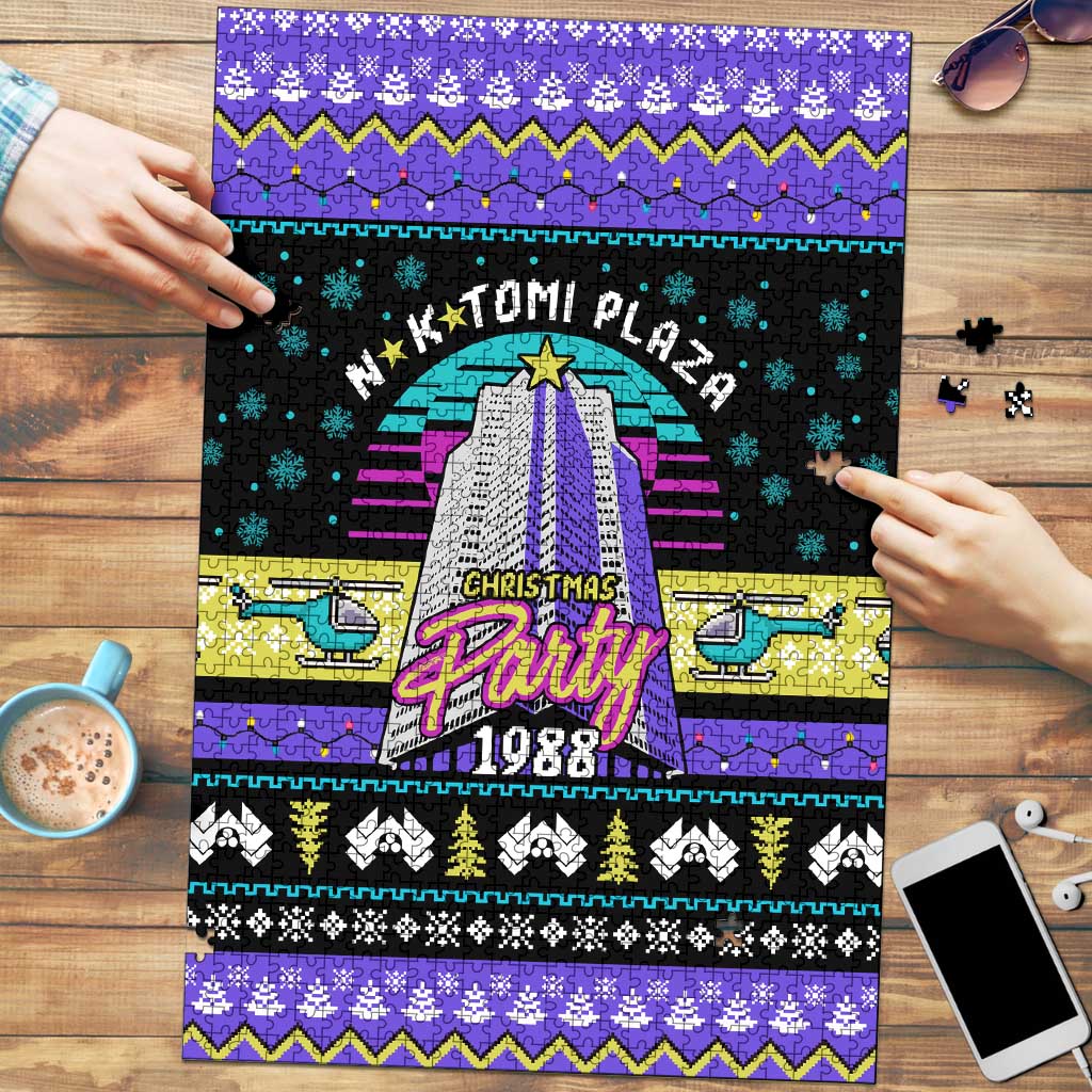 Christmas Party 1988 Nakatomi Plaza Puzzle Xmas Holiday Patterns - Wonder Print Shop