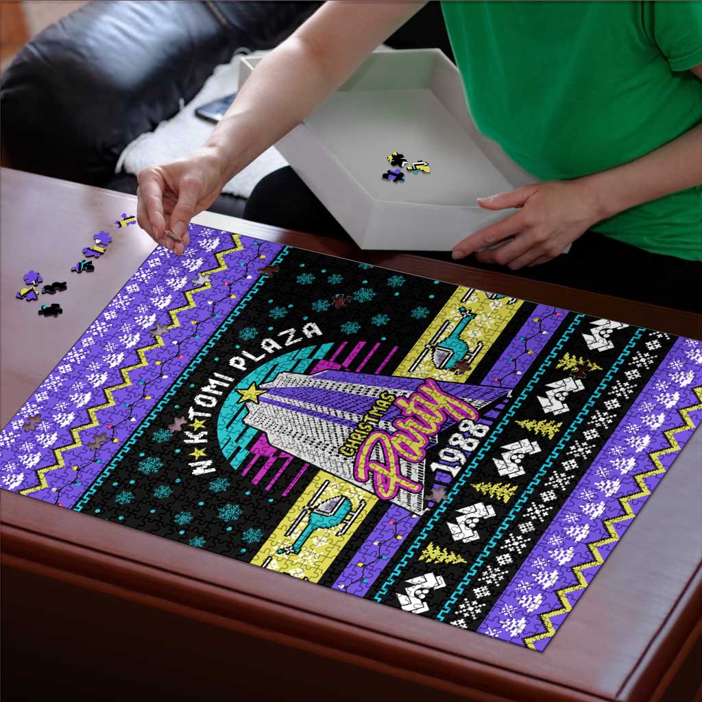Christmas Party 1988 Nakatomi Plaza Puzzle Xmas Holiday Patterns - Wonder Print Shop