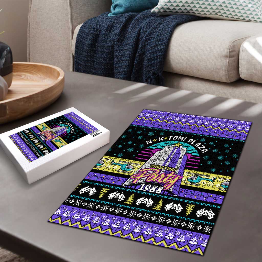 Christmas Party 1988 Nakatomi Plaza Puzzle Xmas Holiday Patterns - Wonder Print Shop