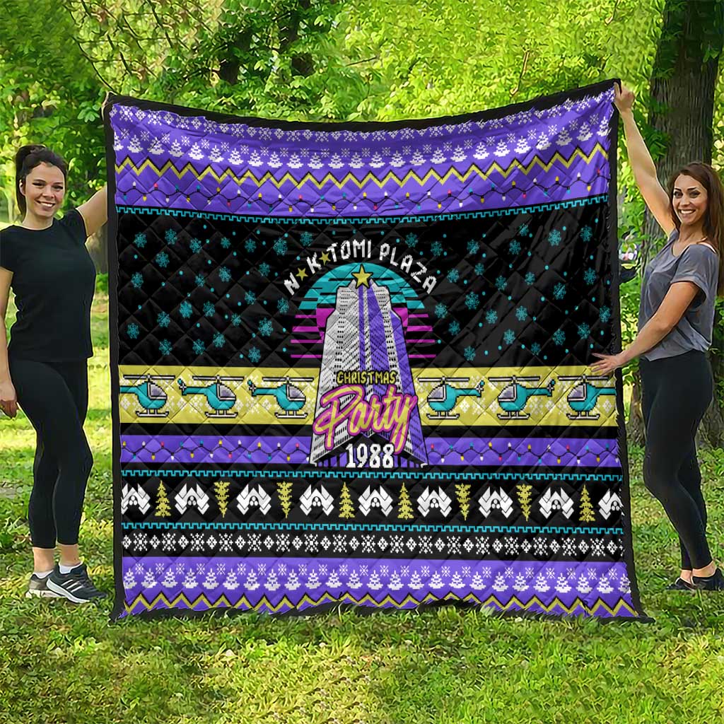 Christmas Party 1988 Nakatomi Plaza Quilt Xmas Holiday Patterns - Wonder Print Shop