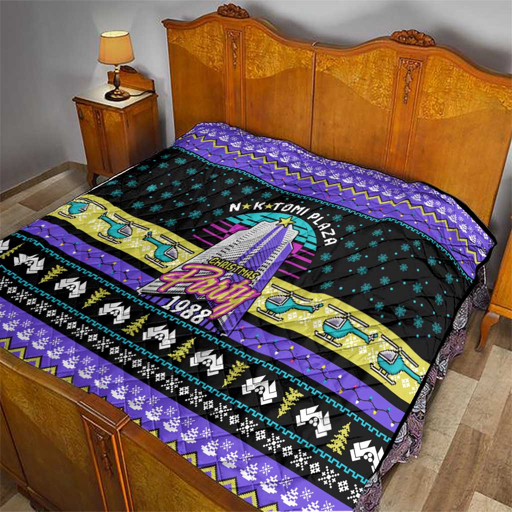 Christmas Party 1988 Nakatomi Plaza Quilt Xmas Holiday Patterns - Wonder Print Shop