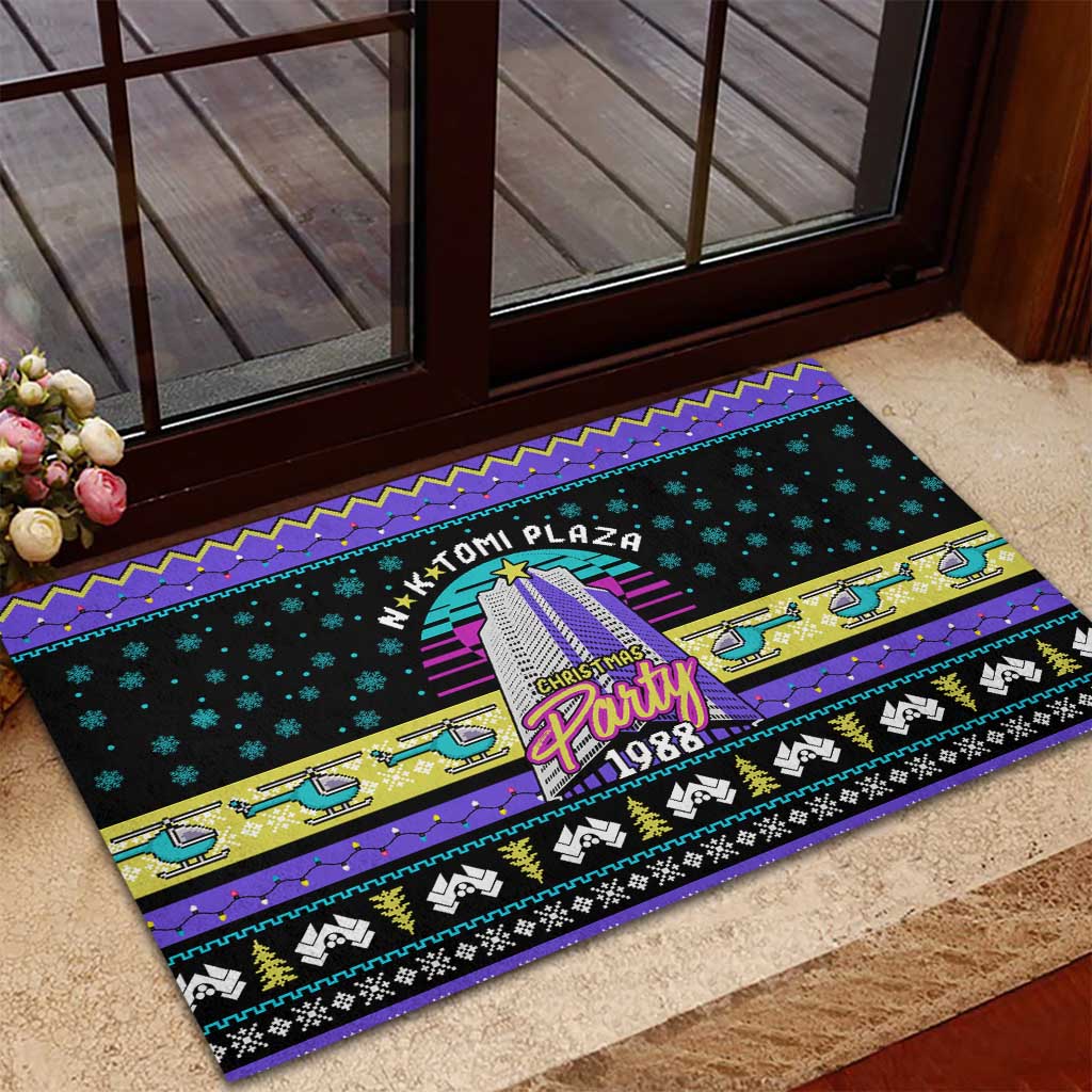 Christmas Party 1988 Nakatomi Plaza Rubber Doormat Xmas Holiday Patterns - Wonder Print Shop