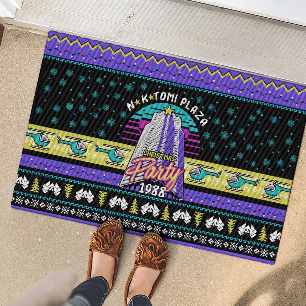Christmas Party 1988 Nakatomi Plaza Rubber Doormat Xmas Holiday Patterns - Wonder Print Shop