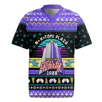 Christmas Party 1988 Nakatomi Plaza Rugby Jersey Xmas Holiday Patterns - Wonder Print Shop