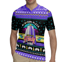 Christmas Party 1988 Nakatomi Plaza Rugby Jersey Xmas Holiday Patterns - Wonder Print Shop
