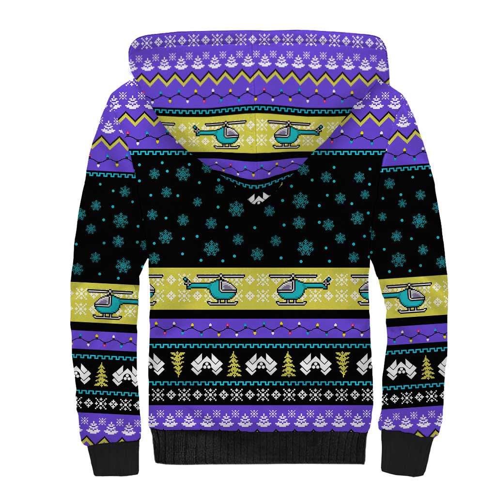 Christmas Party 1988 Nakatomi Plaza Sherpa Hoodie Xmas Holiday Patterns - Wonder Print Shop