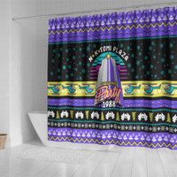 Christmas Party 1988 Nakatomi Plaza Shower Curtain Xmas Holiday Patterns - Wonder Print Shop