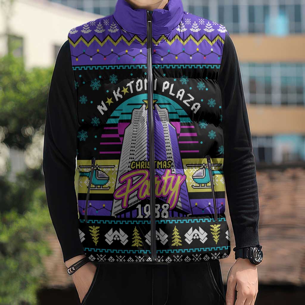 Christmas Party 1988 Nakatomi Plaza Sleeveless Puffer Jacket Xmas Holiday Patterns - Wonder Print Shop