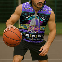 Christmas Party 1988 Nakatomi Plaza Sleeveless Zip Hoodie Xmas Holiday Patterns - Wonder Print Shop