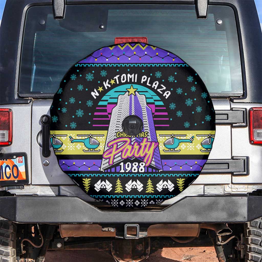 Christmas Party 1988 Nakatomi Plaza Spare Tire Cover Xmas Holiday Patterns - Wonder Print Shop