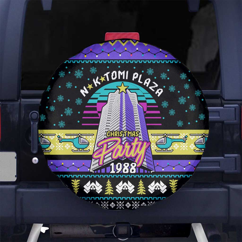 Christmas Party 1988 Nakatomi Plaza Spare Tire Cover Xmas Holiday Patterns - Wonder Print Shop