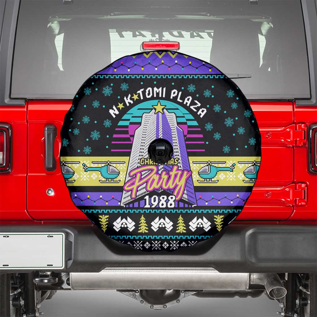 Christmas Party 1988 Nakatomi Plaza Spare Tire Cover Xmas Holiday Patterns - Wonder Print Shop