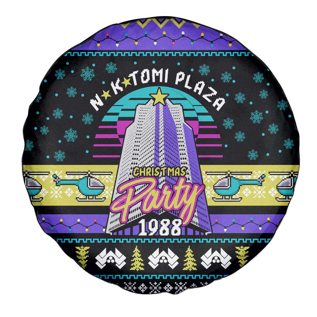 Christmas Party 1988 Nakatomi Plaza Spare Tire Cover Xmas Holiday Patterns - Wonder Print Shop