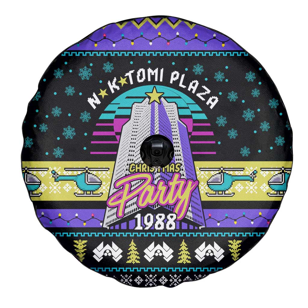 Christmas Party 1988 Nakatomi Plaza Spare Tire Cover Xmas Holiday Patterns - Wonder Print Shop