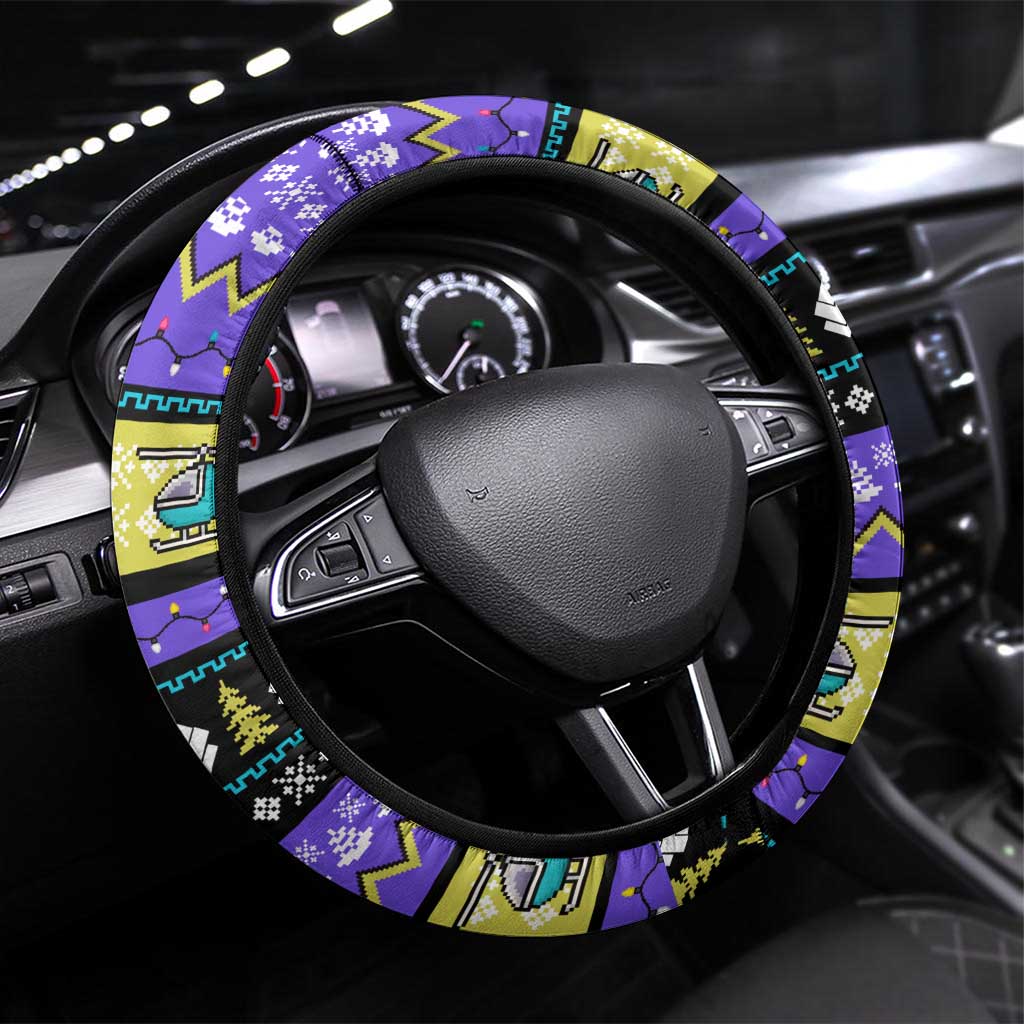 Christmas Party 1988 Nakatomi Plaza Steering Wheel Cover Xmas Holiday Patterns - Wonder Print Shop