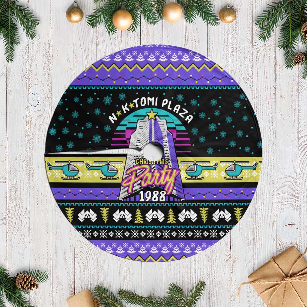 Christmas Party 1988 Nakatomi Plaza Tree Skirt Xmas Holiday Patterns - Wonder Print Shop