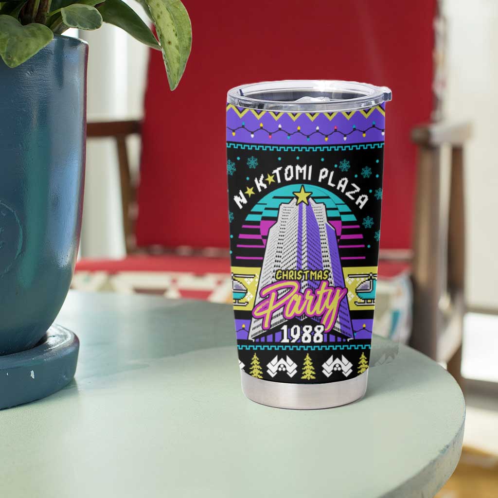 Christmas Party 1988 Nakatomi Plaza Tumbler Cup Xmas Holiday Patterns - Wonder Print Shop