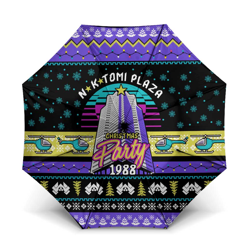 Christmas Party 1988 Nakatomi Plaza Umbrella Xmas Holiday Patterns - Wonder Print Shop