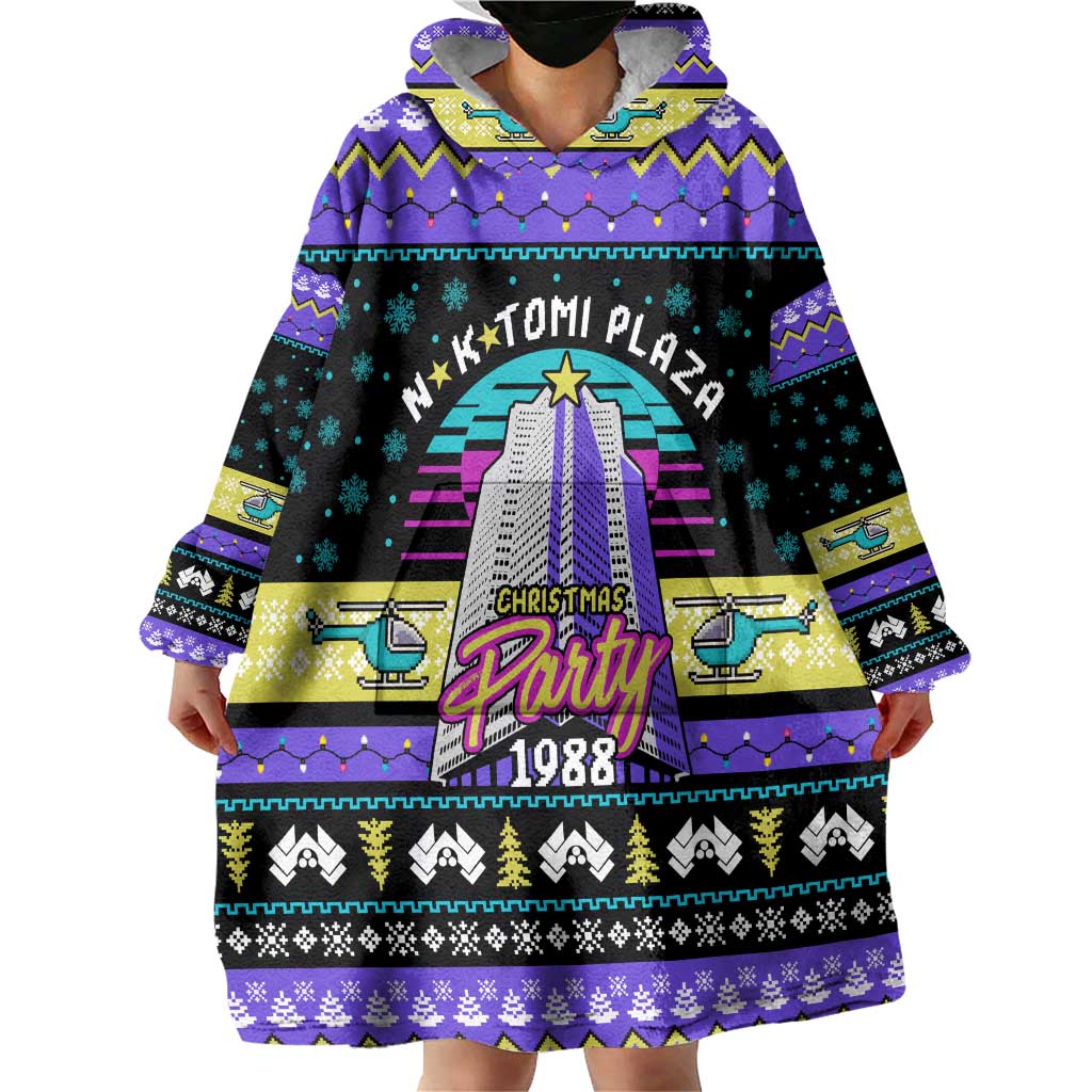 Christmas Party 1988 Nakatomi Plaza Wearable Blanket Hoodie Xmas Holiday Patterns - Wonder Print Shop