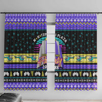 Christmas Party 1988 Nakatomi Plaza Window Curtain Xmas Holiday Patterns - Wonder Print Shop