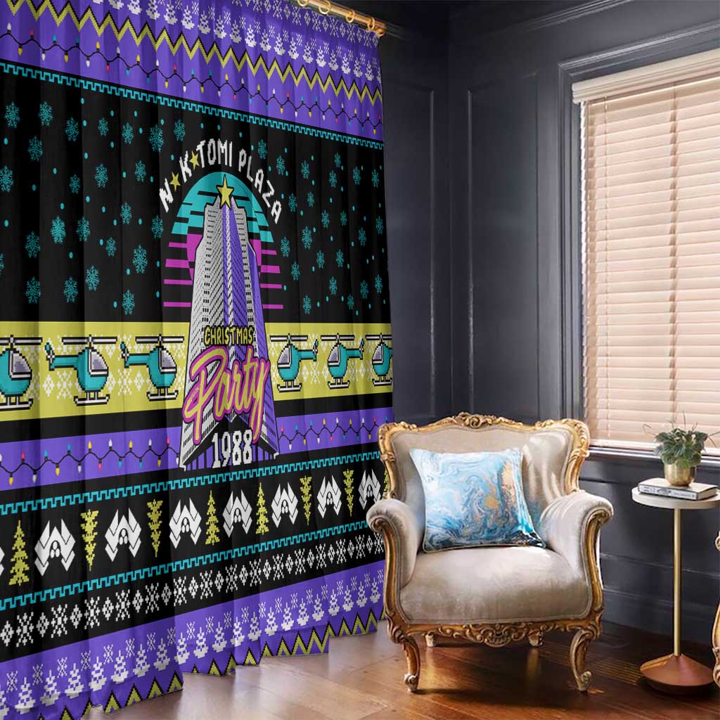 Christmas Party 1988 Nakatomi Plaza Window Curtain Xmas Holiday Patterns - Wonder Print Shop