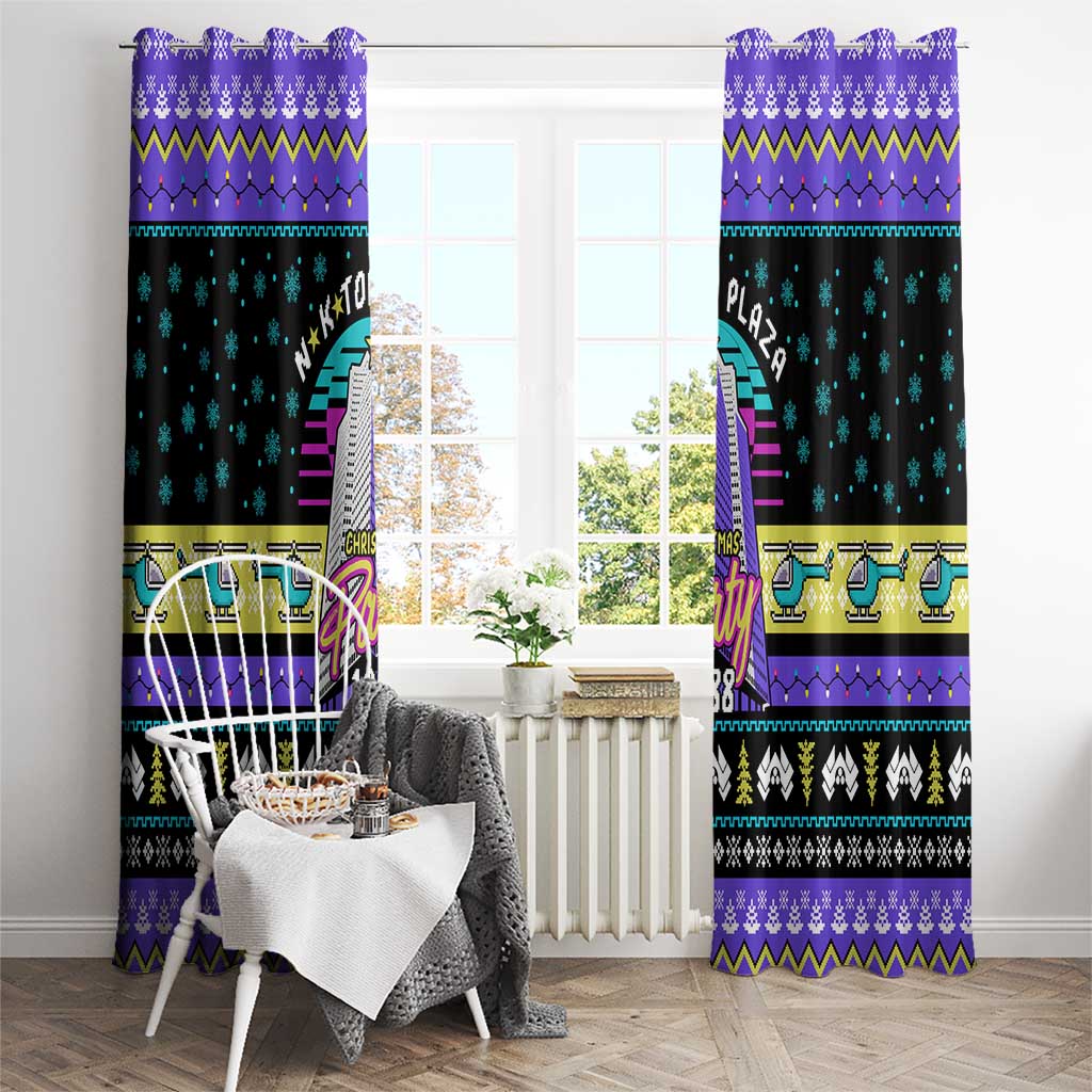 Christmas Party 1988 Nakatomi Plaza Window Curtain Xmas Holiday Patterns - Wonder Print Shop