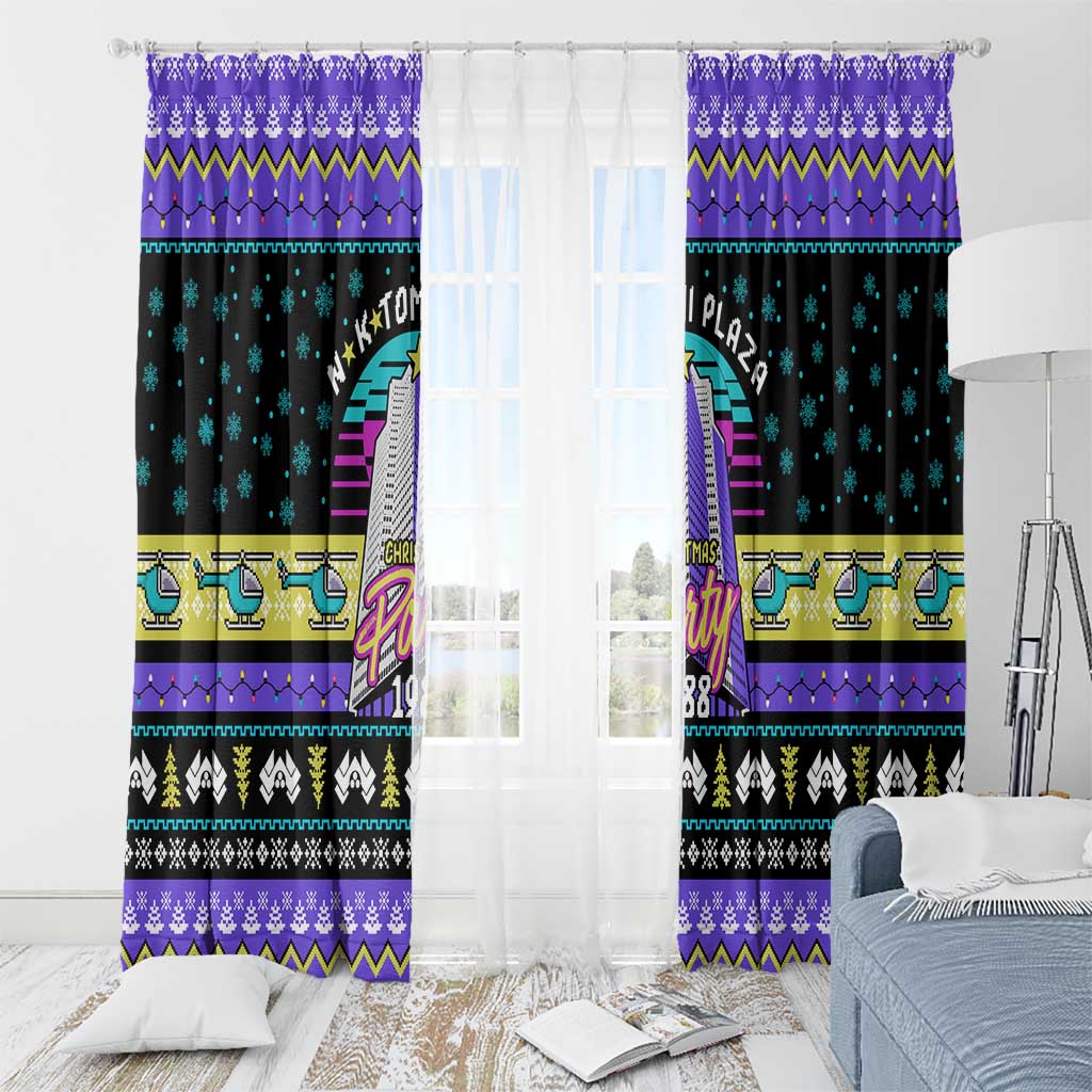 Christmas Party 1988 Nakatomi Plaza Window Curtain Xmas Holiday Patterns - Wonder Print Shop