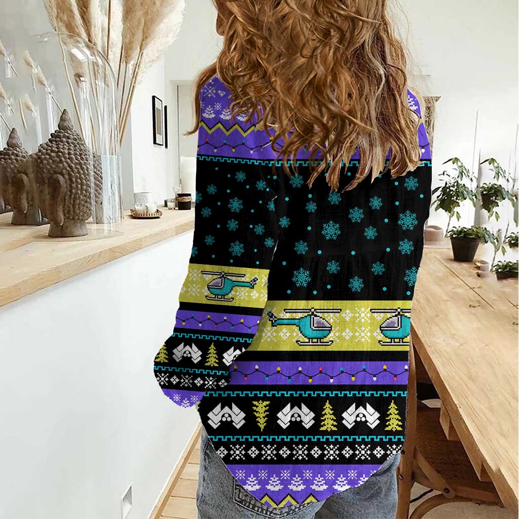 Christmas Party 1988 Nakatomi Plaza Women Casual Shirt Xmas Holiday Patterns - Wonder Print Shop