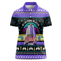 Christmas Party 1988 Nakatomi Plaza Women Polo Shirt Xmas Holiday Patterns - Wonder Print Shop