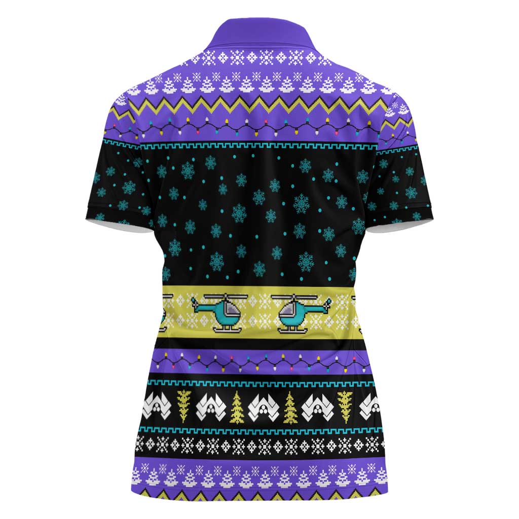 Christmas Party 1988 Nakatomi Plaza Women Polo Shirt Xmas Holiday Patterns - Wonder Print Shop