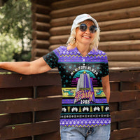 Christmas Party 1988 Nakatomi Plaza Women Polo Shirt Xmas Holiday Patterns - Wonder Print Shop