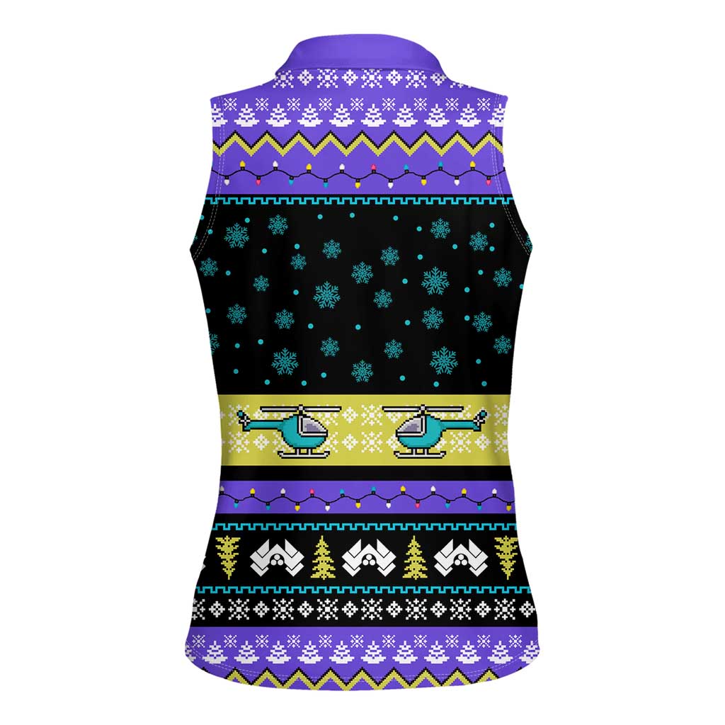 Christmas Party 1988 Nakatomi Plaza Women Sleeveless Polo Shirt Xmas Holiday Patterns - Wonder Print Shop