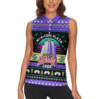 Christmas Party 1988 Nakatomi Plaza Women Sleeveless Polo Shirt Xmas Holiday Patterns - Wonder Print Shop