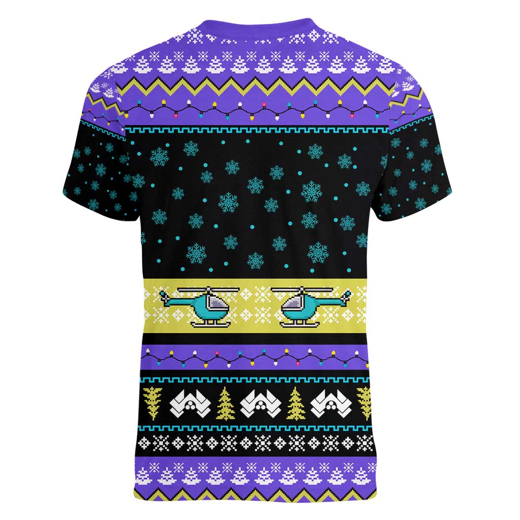 Christmas Party 1988 Nakatomi Plaza Women V-Neck T-Shirt Xmas Holiday Patterns - Wonder Print Shop