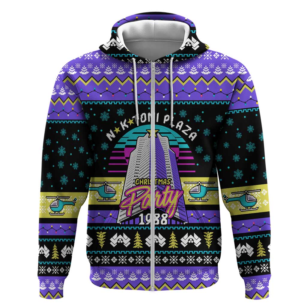 Christmas Party 1988 Nakatomi Plaza Zip Hoodie Xmas Holiday Patterns - Wonder Print Shop