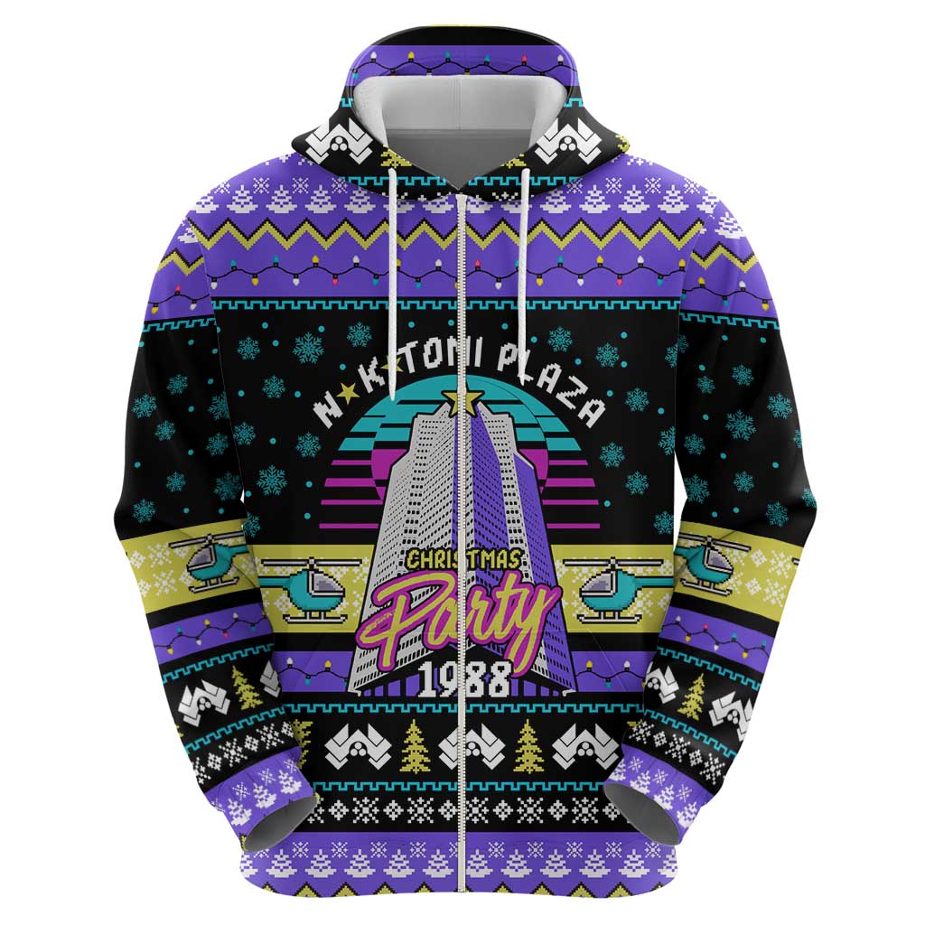 Christmas Party 1988 Nakatomi Plaza Zip Hoodie Xmas Holiday Patterns - Wonder Print Shop
