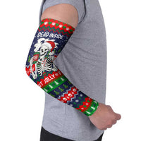 Dead Inside But Jolly Af Christmas Skeleton Arm Sleeves Xmas Holiday Patterns - Wonder Print Shop