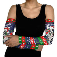 Dead Inside But Jolly Af Christmas Skeleton Arm Sleeves Xmas Holiday Patterns - Wonder Print Shop