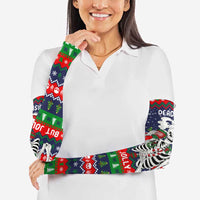 Dead Inside But Jolly Af Christmas Skeleton Arm Sleeves Xmas Holiday Patterns - Wonder Print Shop
