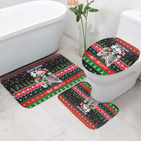 Dead Inside But Jolly Af Christmas Skeleton Bathroom Set Xmas Holiday Patterns - Wonder Print Shop