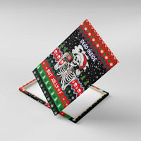 Dead Inside But Jolly Af Christmas Skeleton Canvas Wall Art Xmas Holiday Patterns - Wonder Print Shop