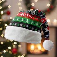 Dead Inside But Jolly Af Christmas Skeleton Christmas Santa Hat Xmas Holiday Patterns - Wonder Print Shop