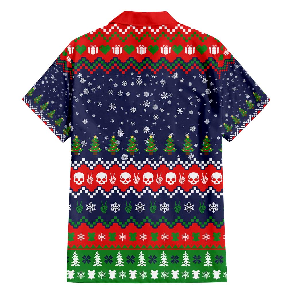 Dead Inside But Jolly Af Christmas Skeleton Family Matching Long Sleeve Bodycon Dress and Hawaiian Shirt Xmas Holiday Patterns - Wonder Print Shop