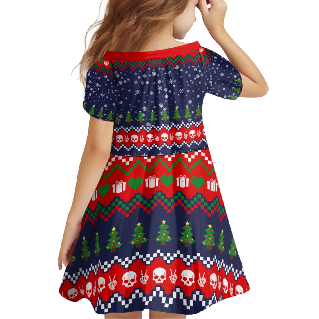 Dead Inside But Jolly Af Christmas Skeleton Family Matching Short Sleeve Bodycon Dress and Hawaiian Shirt Xmas Holiday Patterns - Wonder Print Shop