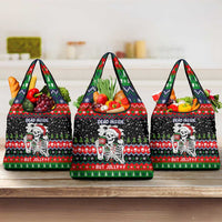 Dead Inside But Jolly Af Christmas Skeleton Grocery Bag Xmas Holiday Patterns - Wonder Print Shop