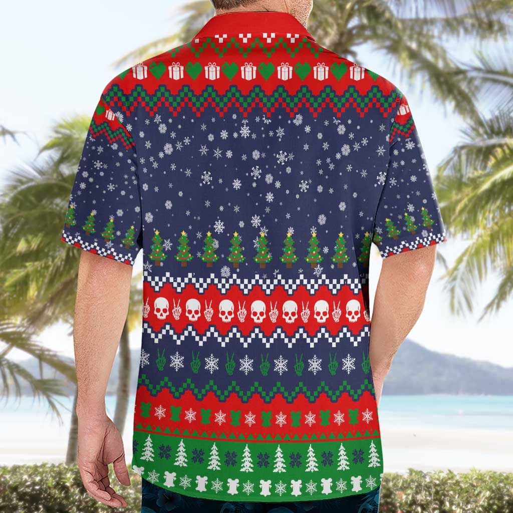 Dead Inside But Jolly Af Christmas Skeleton Hawaiian Shirt Xmas Holiday Patterns - Wonder Print Shop