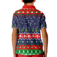 Dead Inside But Jolly Af Christmas Skeleton Kid Polo Shirt Xmas Holiday Patterns - Wonder Print Shop