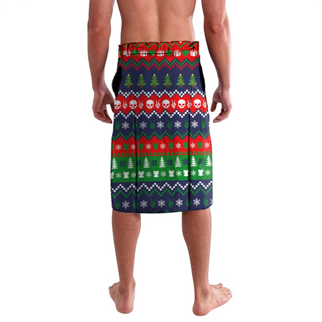 Dead Inside But Jolly Af Christmas Skeleton Lavalava Xmas Holiday Patterns - Wonder Print Shop